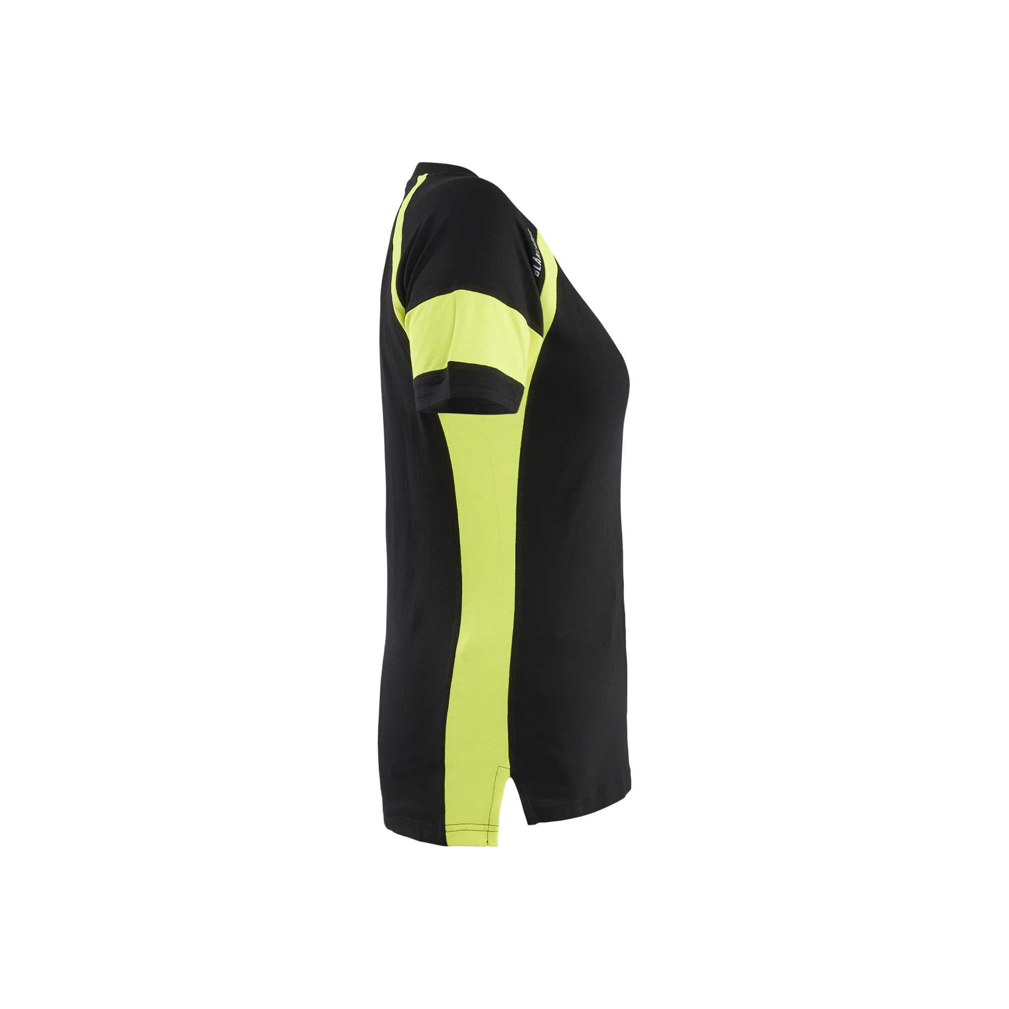 BLAKLADER 35241030 Women's T shirt with Hi Vis Hi Vis Reflective Short Sleeve Work T-Shirt WOMEN - 100% Cotton